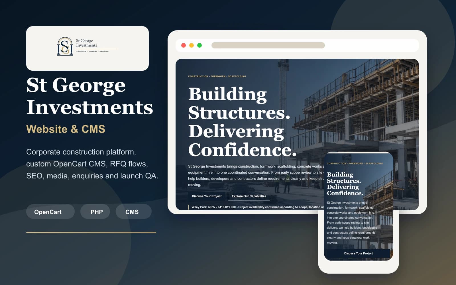 St George Investments Website & CMS project preview